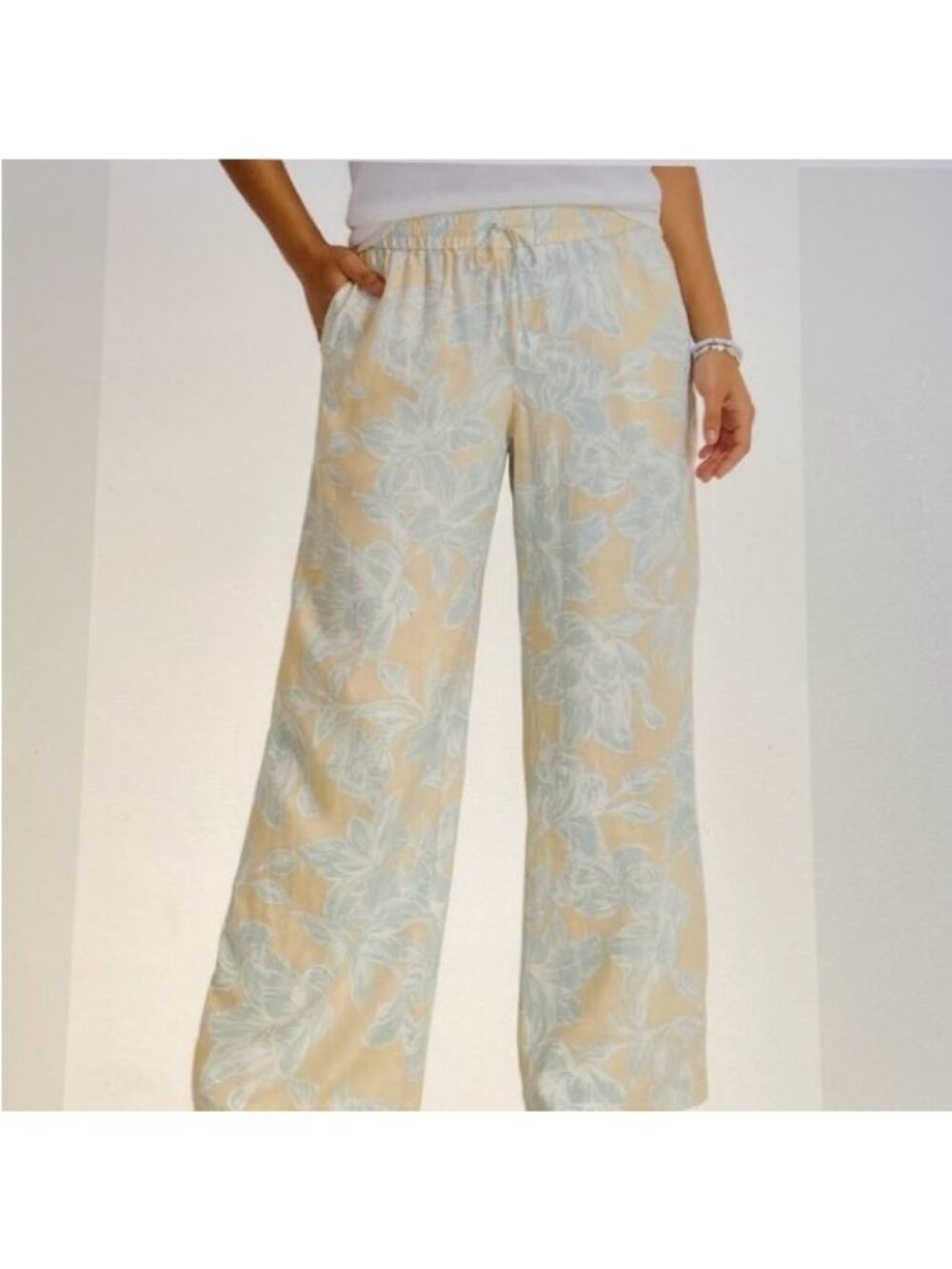 Tommy Bahama Paradiso Petals Easy Pants XXS TTP Linen Tropical Floral NWT